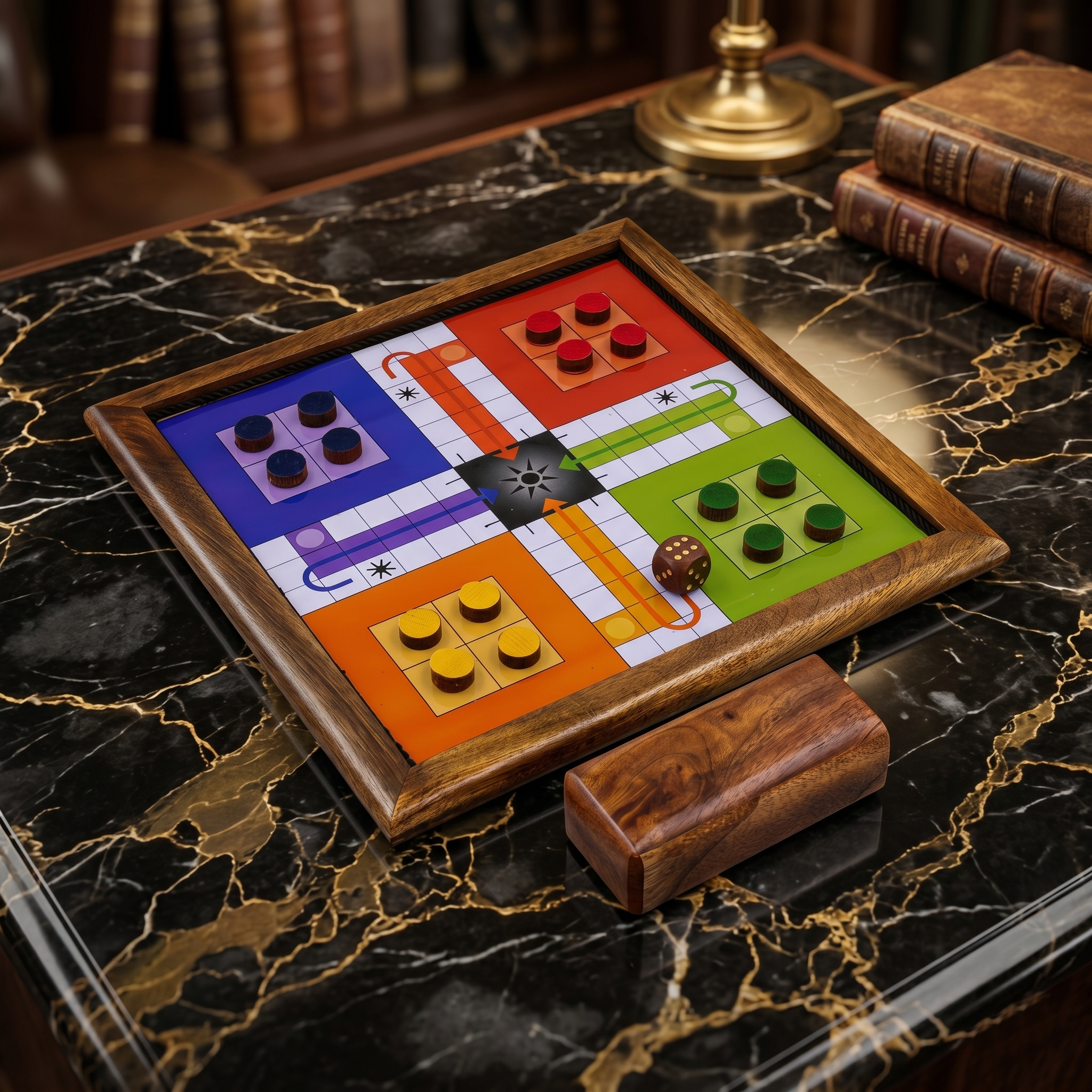 wooden magnetic ludo snake and ladders board family game for kids and adults