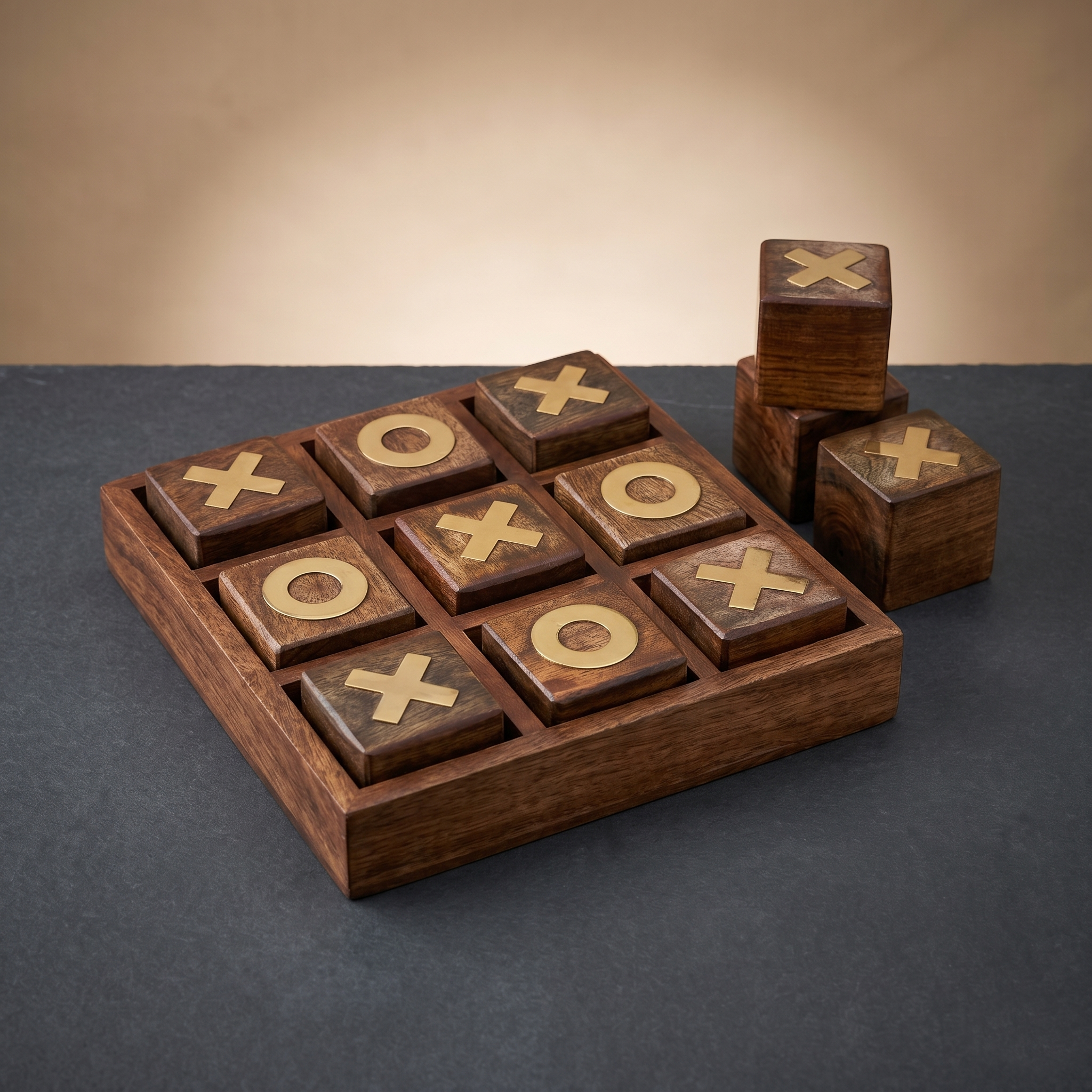 Wooden Tic Tac Toe Game for Kids & Adults, Family Board Game, Indoor Game, Large Noughts & Crosses Games - Best Table Decor - Image 9