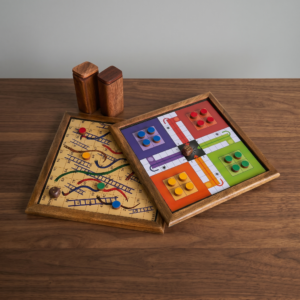 wooden magnetic ludo snake and ladders board game for kids and adults