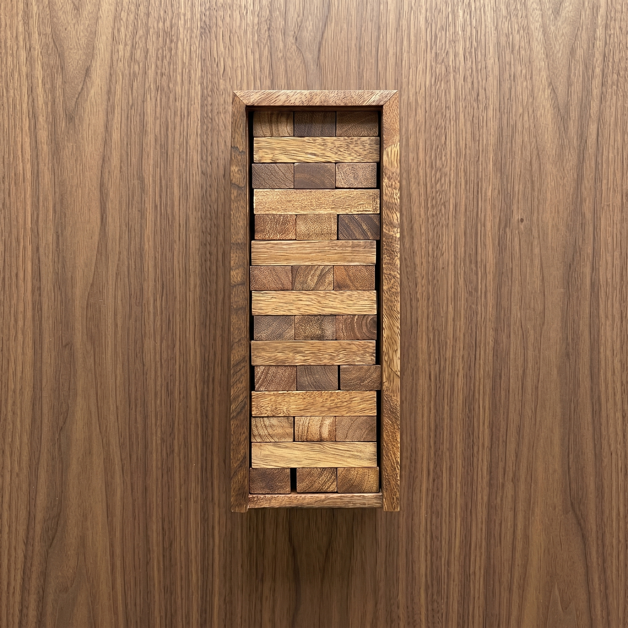 Wooden Tumbling Tower Game | Antique Finish Stacking Blocks, Portable Family Fun - Image 4