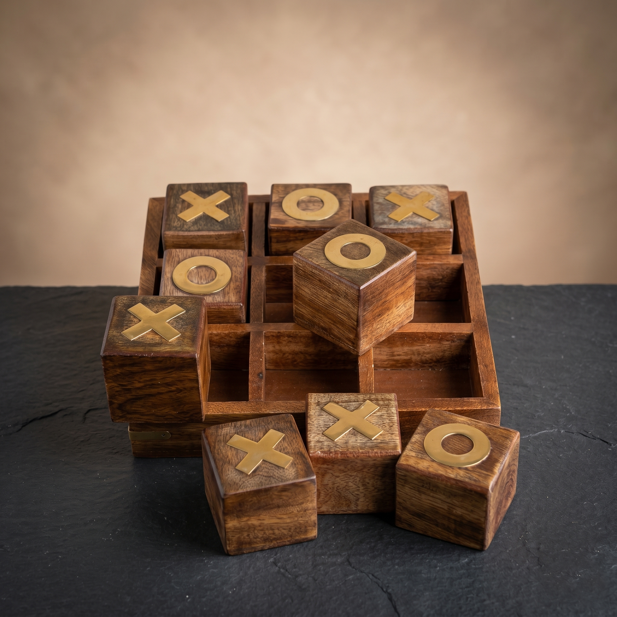 Wooden Tic Tac Toe Game for Kids & Adults, Family Board Game, Indoor Game, Large Noughts & Crosses Games - Best Table Decor - Image 7