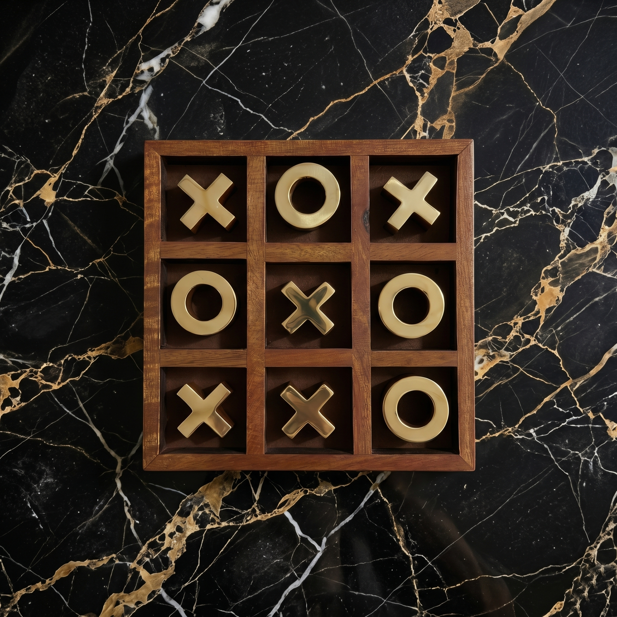 wooden tic tac toe board game
