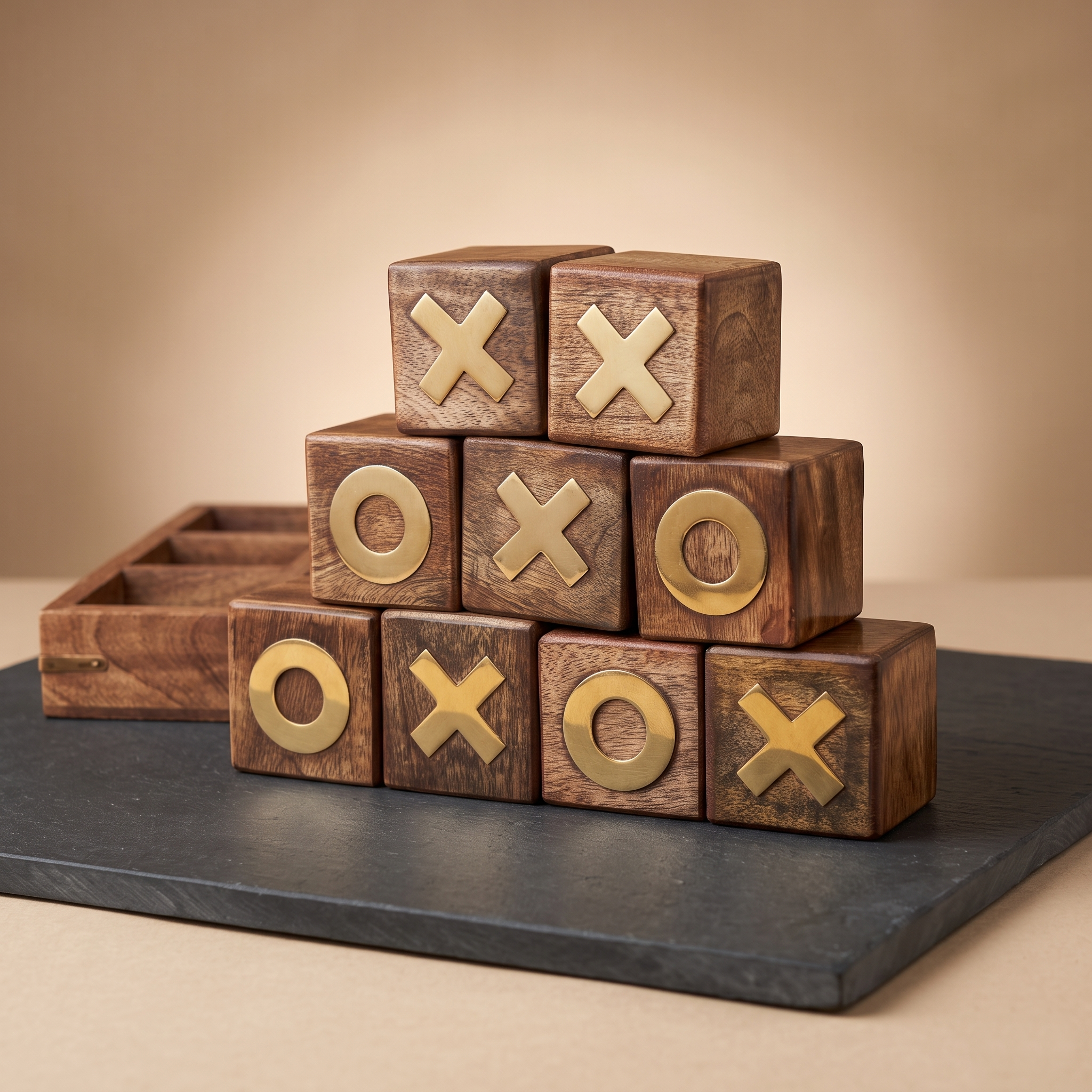 Wooden Tic Tac Toe Game for Kids & Adults, Family Board Game, Indoor Game, Large Noughts & Crosses Games - Best Table Decor - Image 6