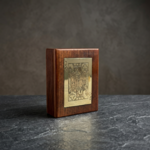 wooden playing card box