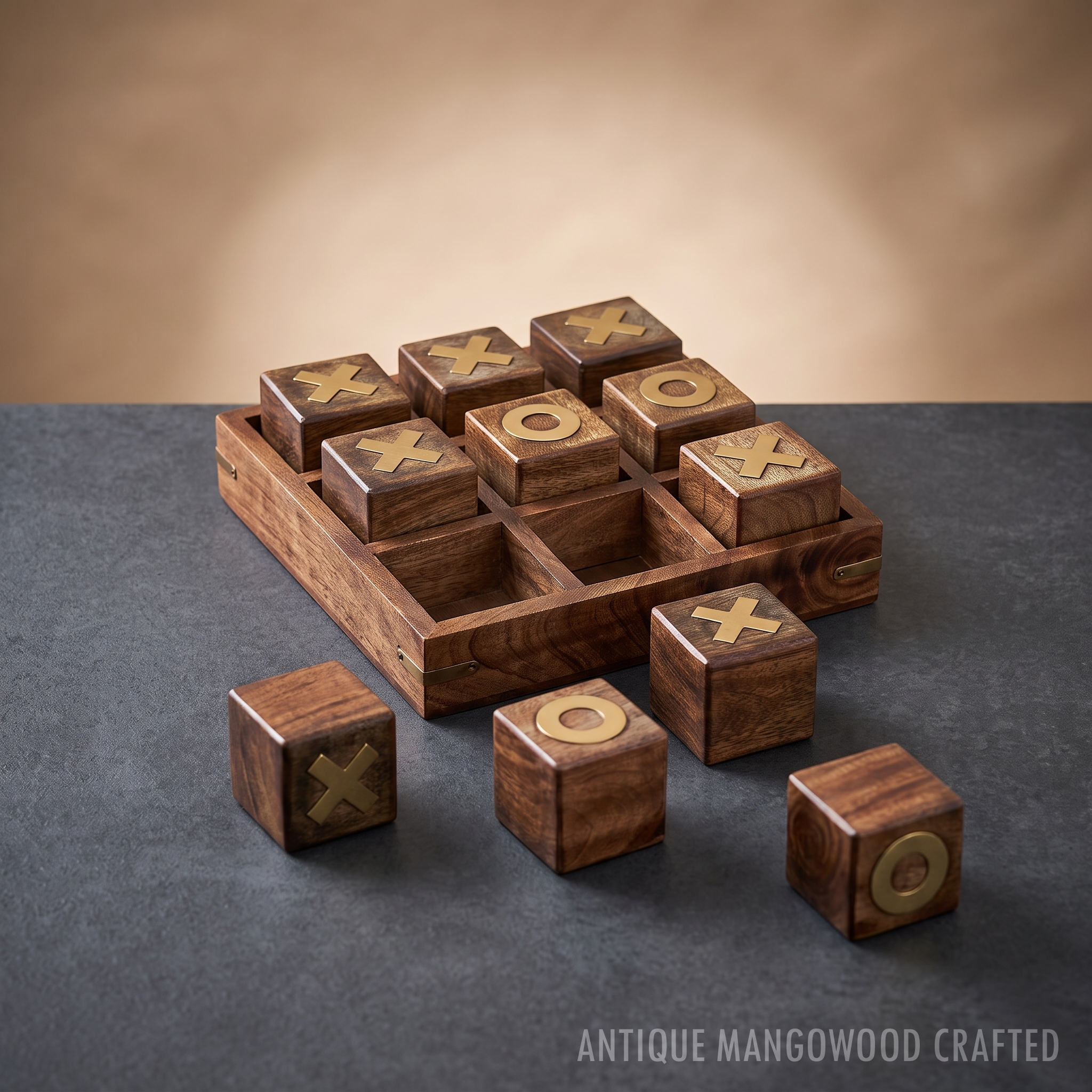 Wooden Tic Tac Toe Game for Kids & Adults, Family Board Game, Indoor Game, Large Noughts & Crosses Games - Best Table Decor - Image 4