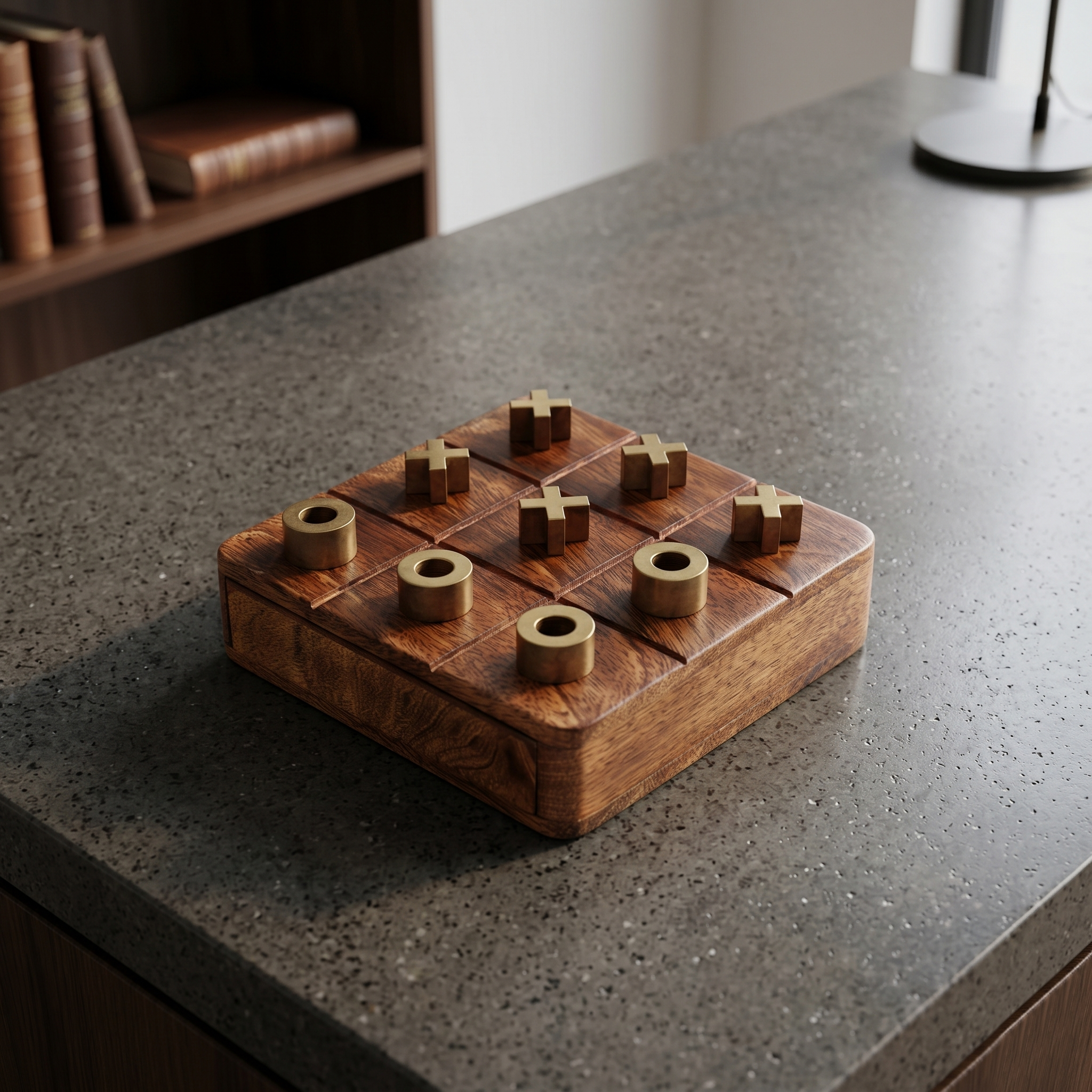 Wooden Solitaire and Tic Tac Toe 2 in 1 Board Game, 14x14x4 cm, with Secure Drawer, for Kids and Adults - Image 8