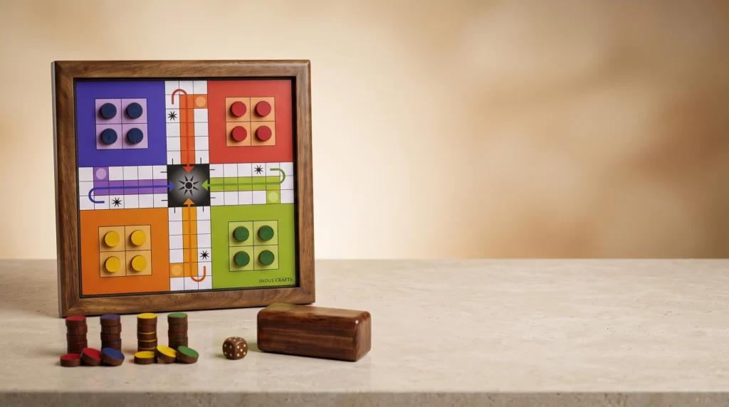 wooden magnetic ludo